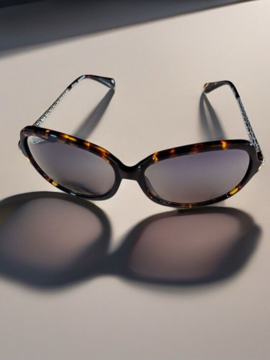 Brighton Talana Sunglasses Tortoise Shell Frame Silver Tone Chain Detail main image 6